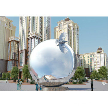 Modern Large stainless steel Abstract Arts Sphere sculpture for Garden garden decoration